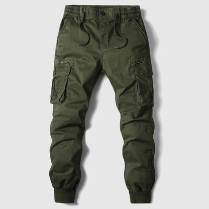 Herren Cargo Joggerhose Mit Taschen Beige
