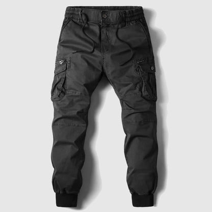 Herren Cargo Joggerhose Mit Taschen Beige