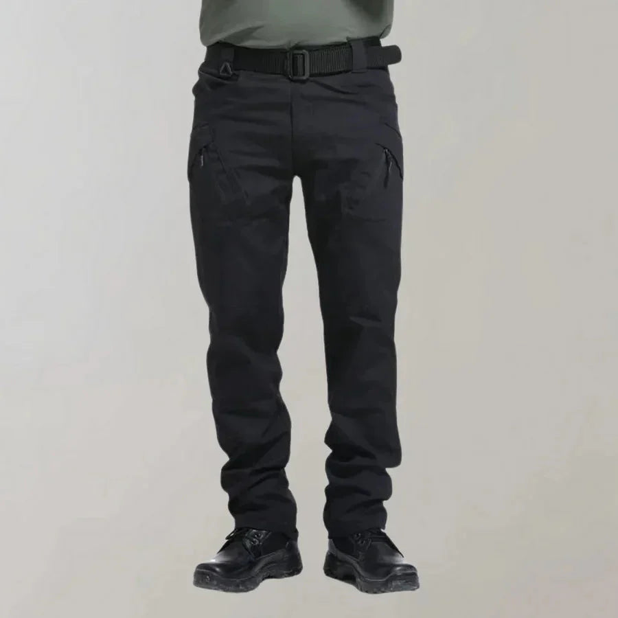 Taktische Hose | Elastisch | Gerade geschnittenes Bein | Cargohose | Herren-Schwarz-M-Chaps Herrenmode