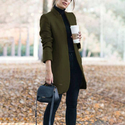 Damen Blazer Einfarbig Büro Look Elegant
