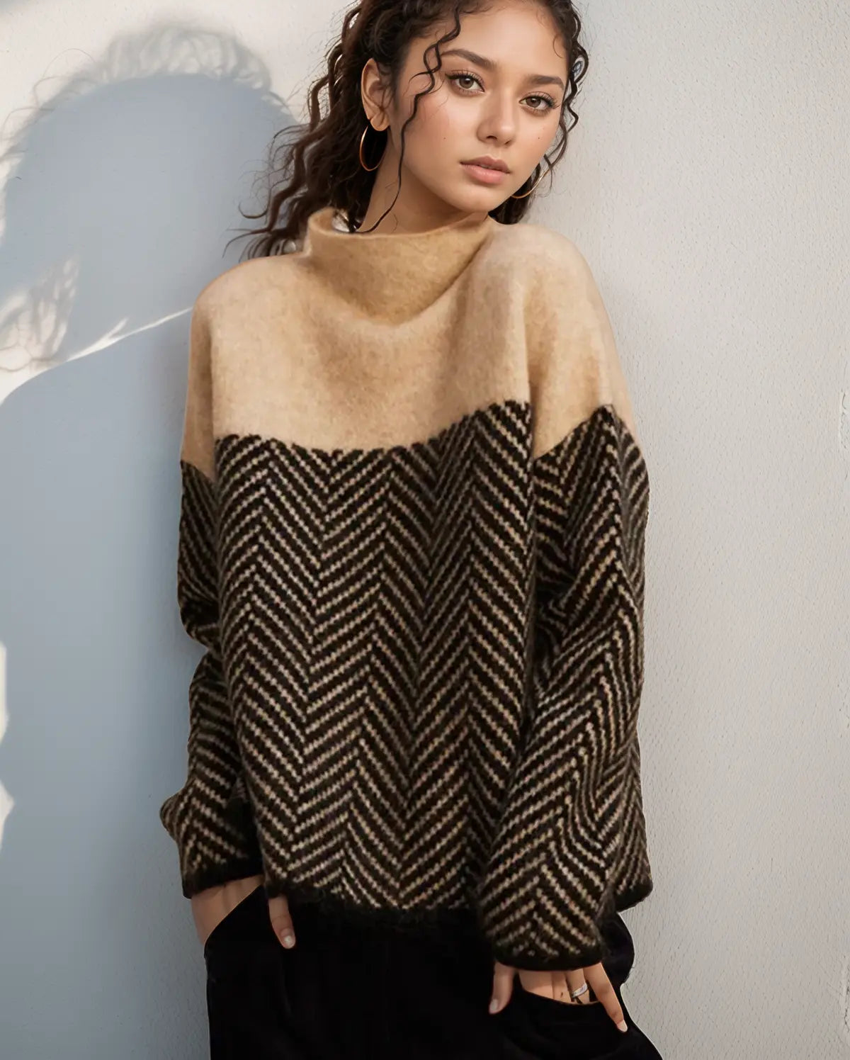 Damen Rollkragenpullover Bequem - Norvielle