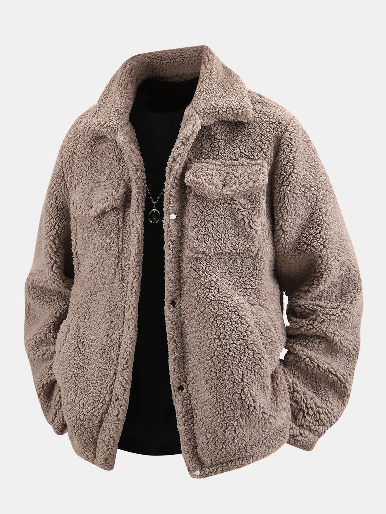 Herren Flanelljacke Warm Teddyfütterung Retro - Norvielle