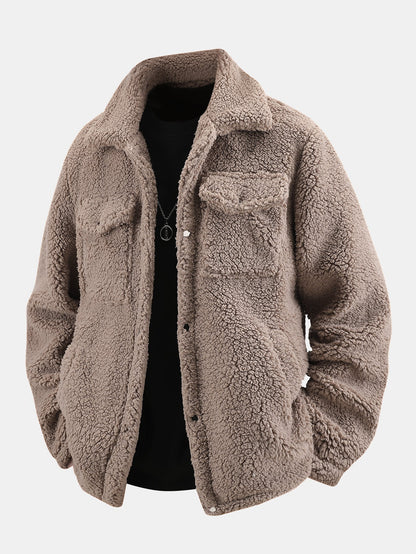 Herren Flanelljacke Warm Teddyfütterung Retro - Norvielle