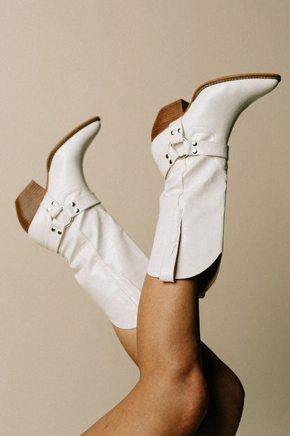 Damen Westernstiefel Kuhfellmuster