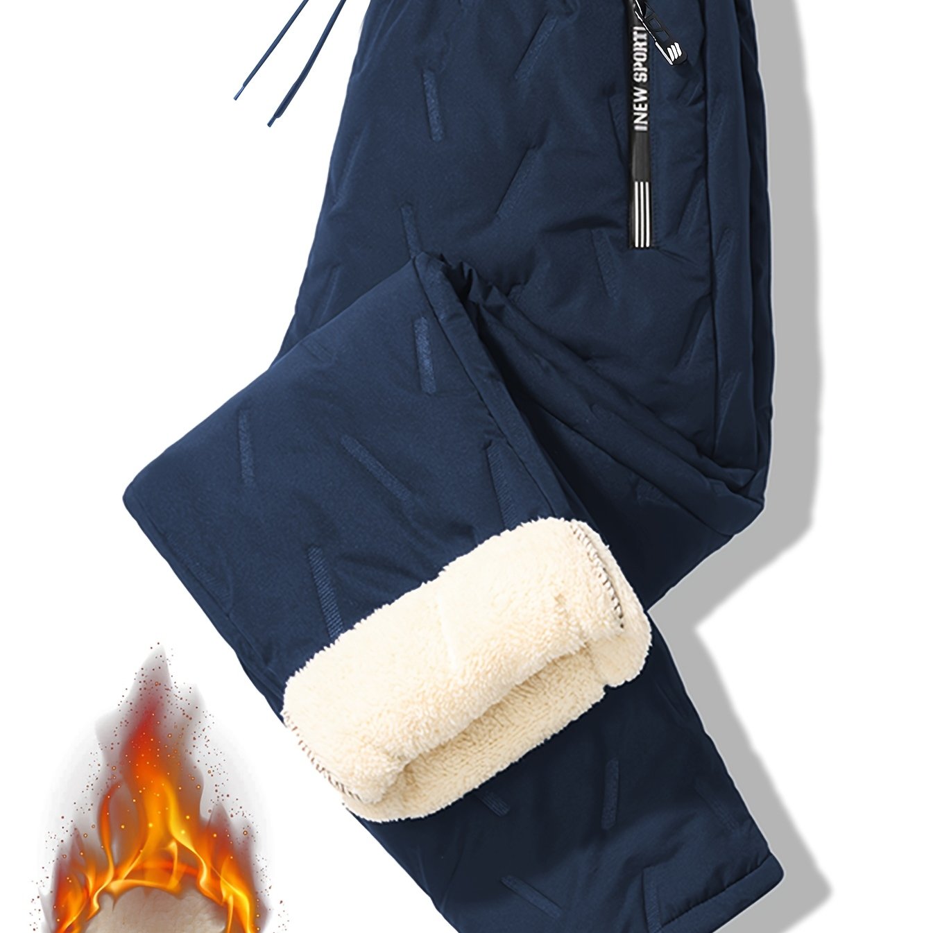 Herren Thermohose Winddicht Wasserabweisend Vollständig Länge