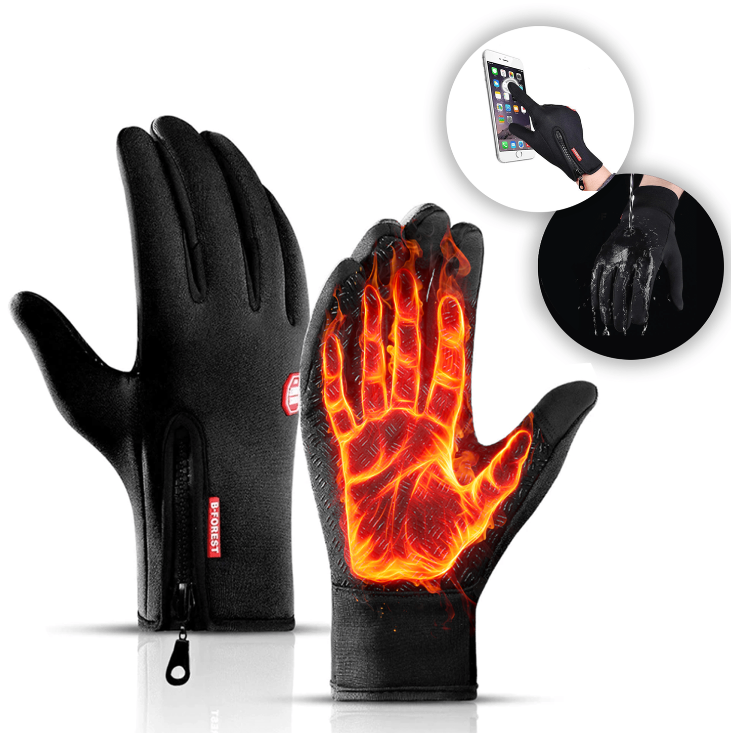 Warme Winterhandschuhe Heizfunktion Touchscreen