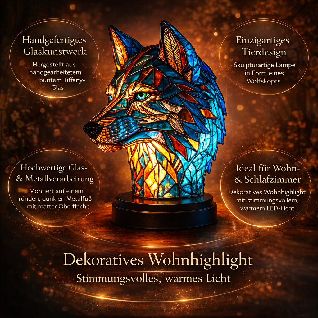 Glas Tischlampe Kunst-tierisches Design