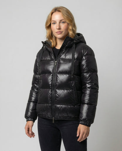Unisex Daunenpufferjacke Wasserabweisend Schwarz - Norvielle