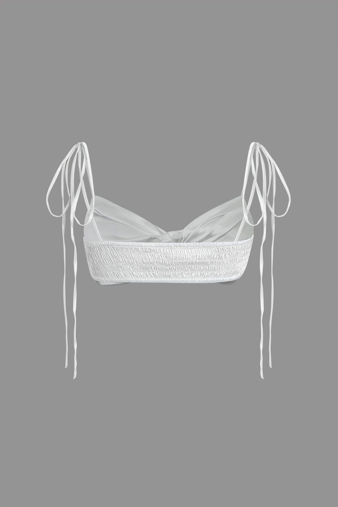 Damen Satin- mit Schnürträgern und Knotendetail