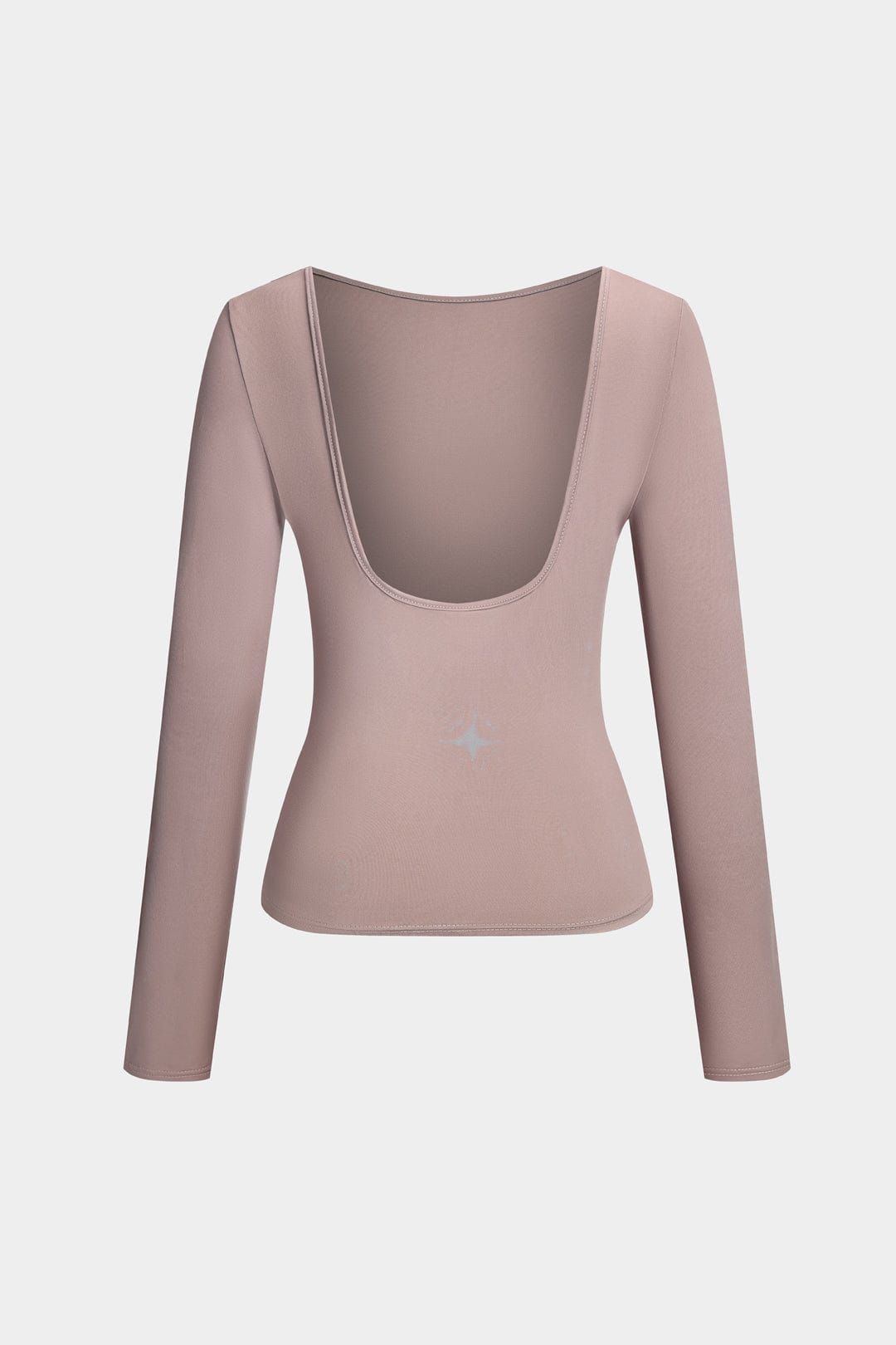 Damen Bodycon Oberteil Niedriger Rückenausschnitt Langärmelig