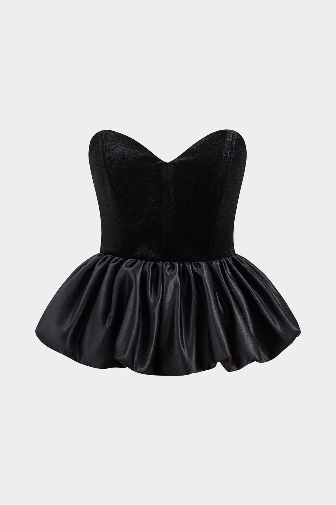 Damen Corsagen- Herz-Ausschnitt Satin Peplum - Norvielle