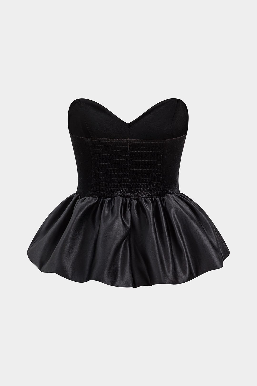 Damen Corsagen- Herz-Ausschnitt Satin Peplum