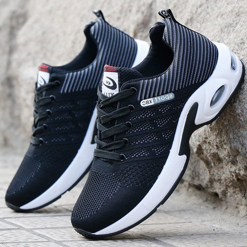 Herren Orthopädische Laufschuhe Atmungsaktives Mesh Schwarz - Norvielle