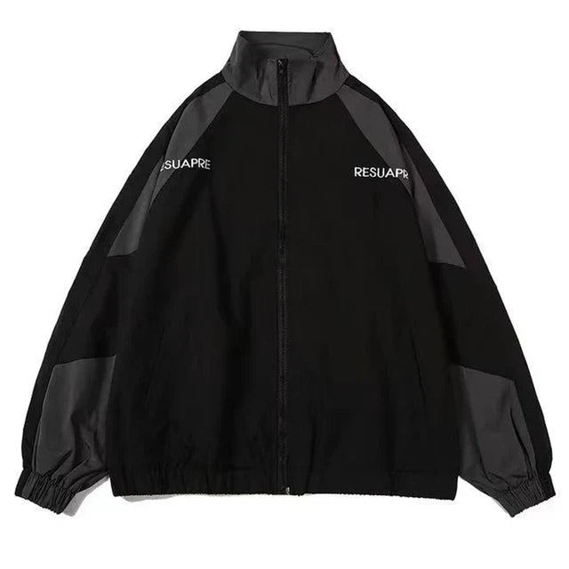 Herren Trainingsjacke Oversized Windbreaker Reißverschluss