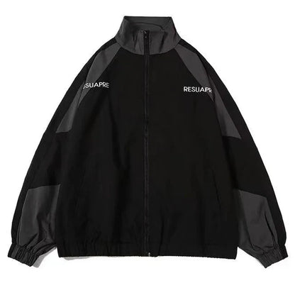 Herren Trainingsjacke Oversized Windbreaker Reißverschluss