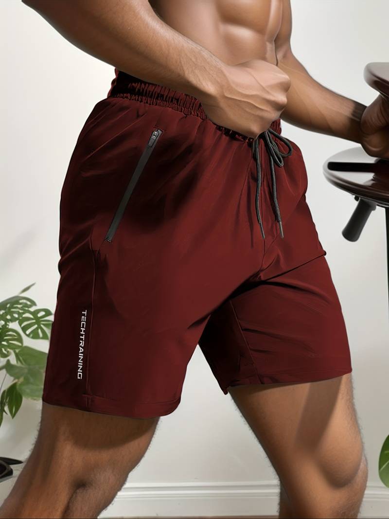 Herren Trainingsshorts Elastisch Schnelltrocknend Schwarz - Norvielle