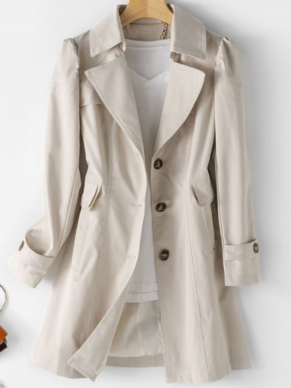 Damen Trenchcoat Zeitloses Design Figurbetonend