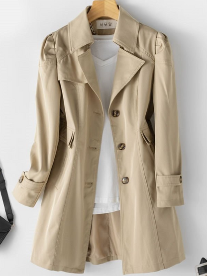 Damen Trenchcoat Zeitloses Design Figurbetonter Schnitt