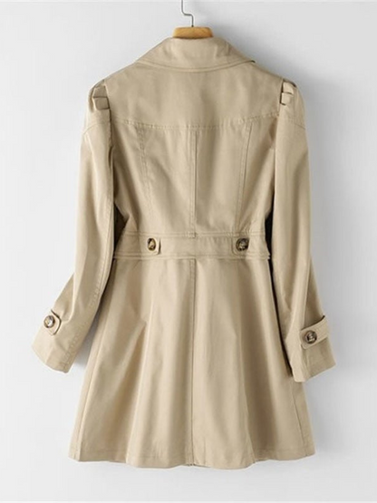Damen Trenchcoat Zeitloses Design Figurbetonter Schnitt - Norvielle