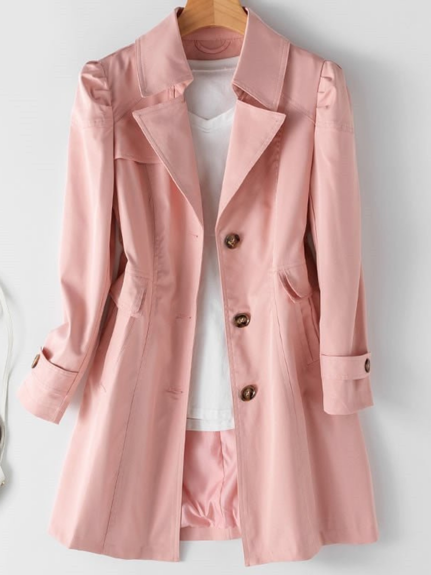 Damen Trenchcoat Zeitloses Design Figurbetonter Schnitt