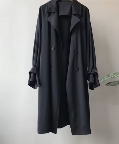 Damen Übergangstrenchcoat Wasserabweisend Doppelreiher
