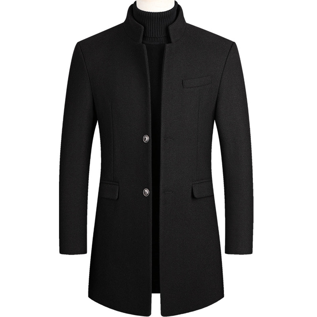 Trenchcoat aus Wolle - Einreihig - Mittellang - Trenchcoat - Herrenjacken-Schwarz-M-Chaps Herrenmode
