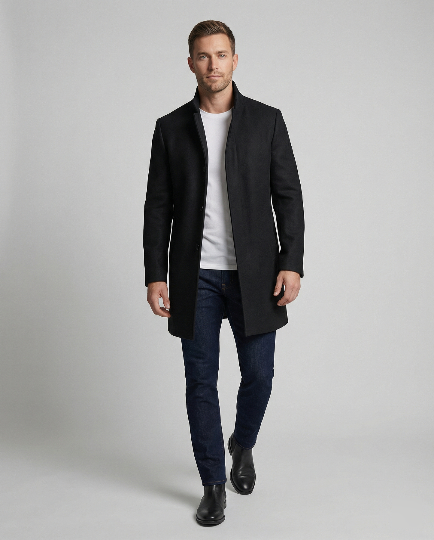 Eleganter Damenmantel aus Wolle