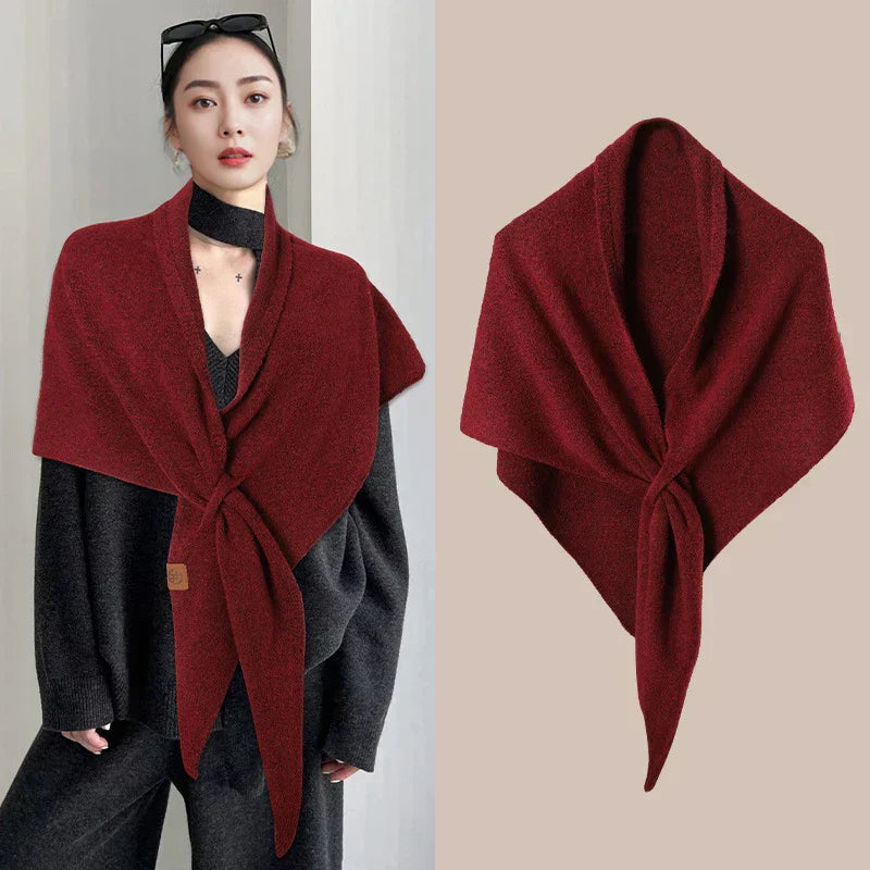 Wollmix-Tuch Damen Herbst Winter Warm Dreieck