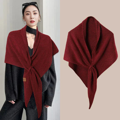 Wollmix-Tuch Damen Herbst Winter Warm Dreieck