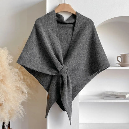 Wollmix-Tuch Damen Herbst Winter Warm Dreieck
