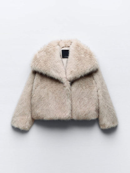 Damen Pelzjacke Warm Stilvoll