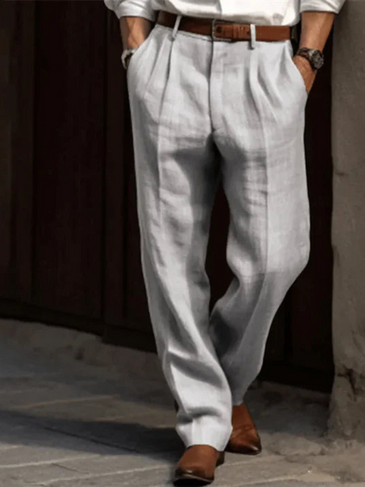 Herrenhose Taillierte Passform Eleganter Look Schwarz - Norvielle