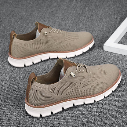 Turnschuhe - Schnürer - Atmungsaktiv - Wanderschuhe - Herrenschuhe-Khaki-40-Chaps Herrenmode