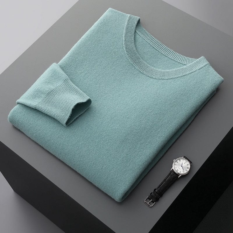 Herren Klassischer Pullover Rundhalsausschnitt