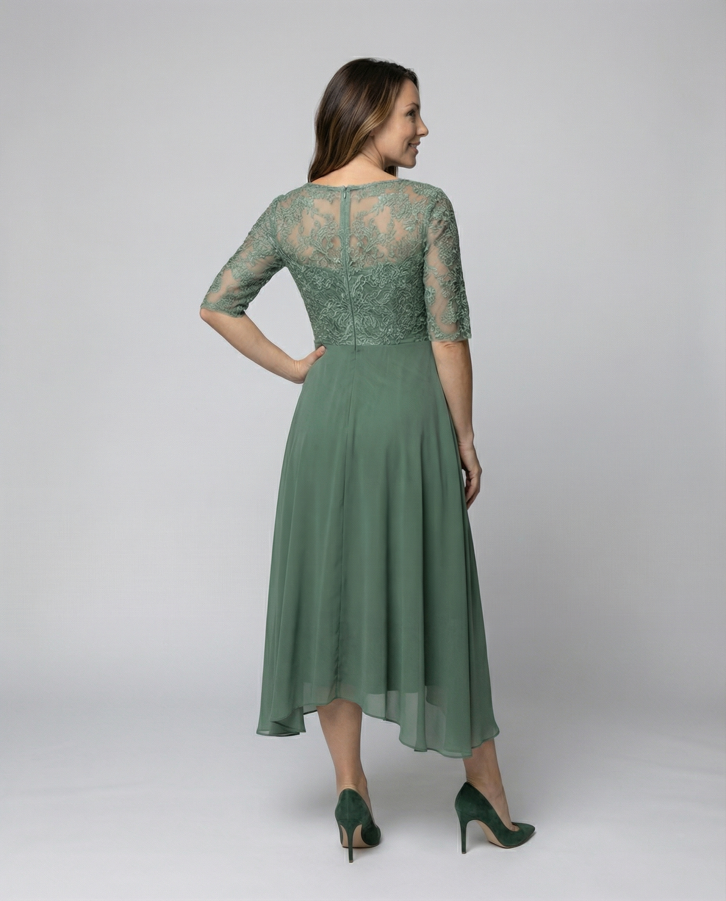 Elegantes Damen Midi Kleid Luftig