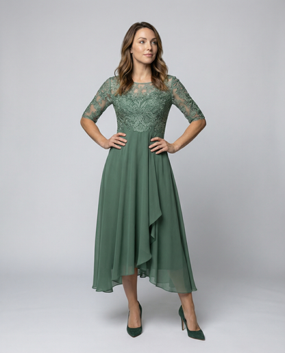 Elegantes Damen Midi Kleid Luftig - Norvielle