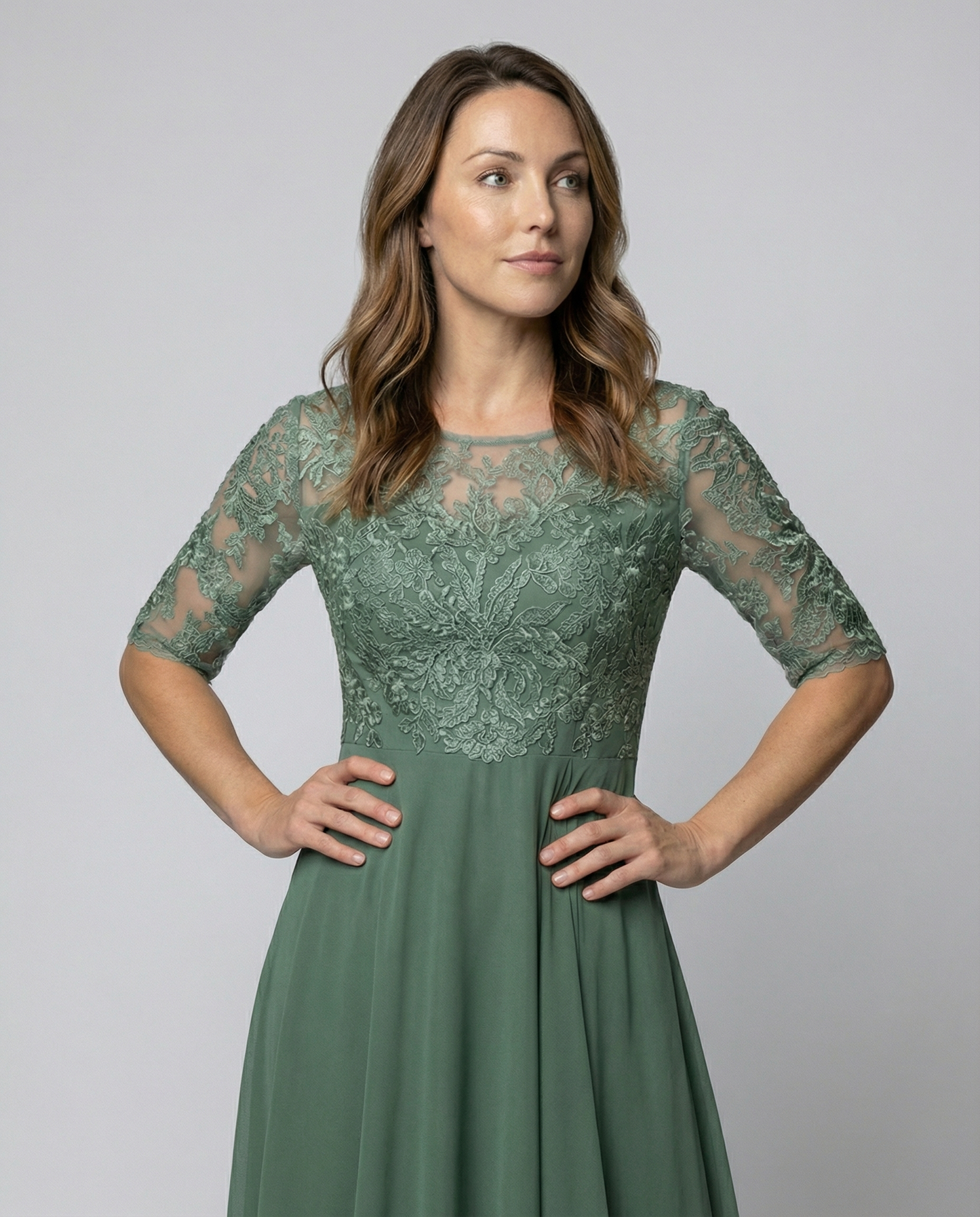 Elegantes Damen Midi Kleid Luftig