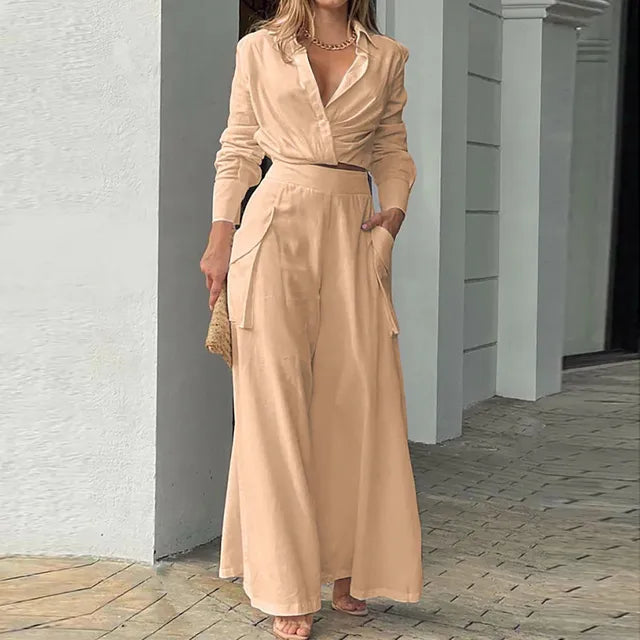 Damen und Hosen Set Stoff Stretch