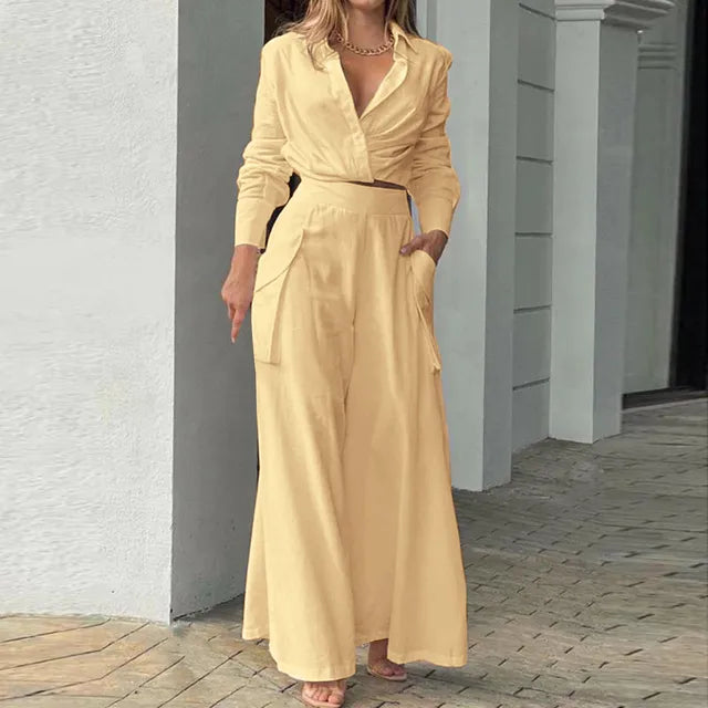 Damen und Hosen Set Stoff Stretch