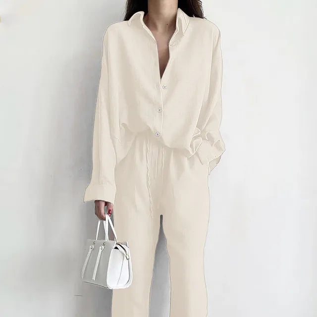 Damen und Hosen Set Stoff Stretch