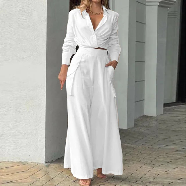 Damen und Hosen Set Stoff Stretch