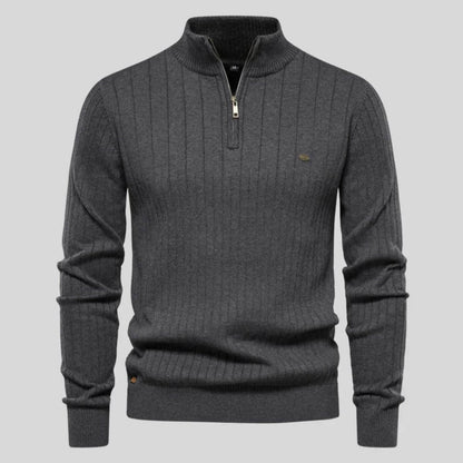 Herren Pullover Bequem Reißverschluss