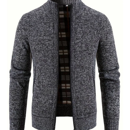 Herren Strickweste Offene Front Klare Struktur