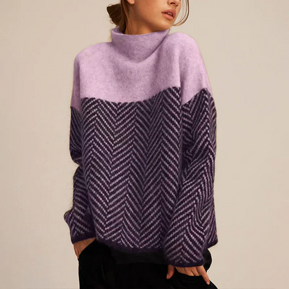 Damen Rollkragenpullover Oversize Warm