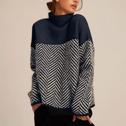Damen Rollkragenpullover Oversize Warm