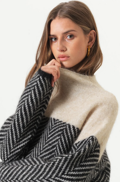 Damen Rollkragenpullover Oversize Warm
