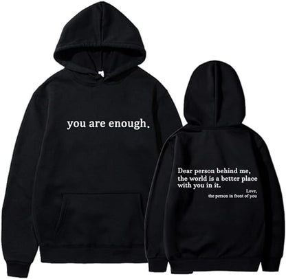 Übergroßer Unisex Hoodie Warm Bedruckt Pullover Schwarz - Norvielle