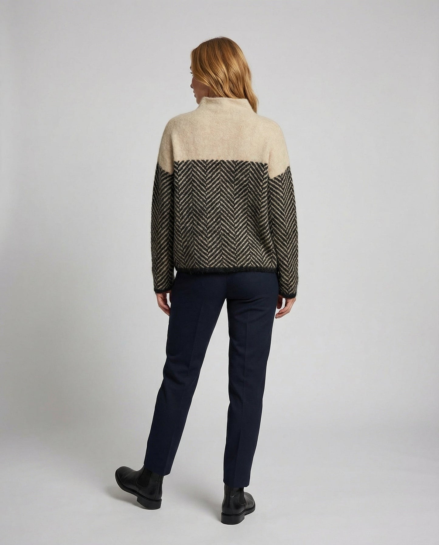 Weicher Damen Rollkragenpullover Kaschmir Beige