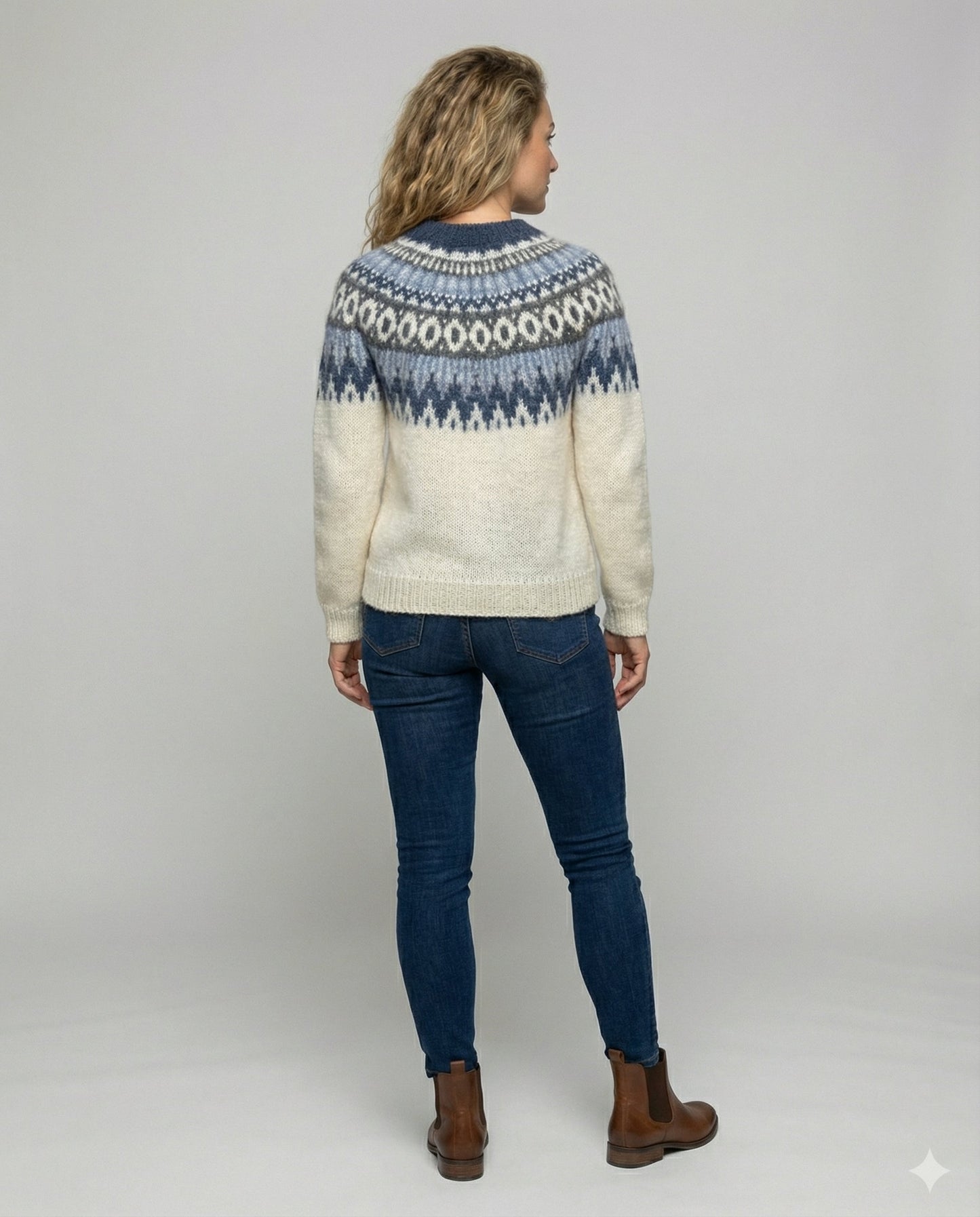 Damen Strickpullover Nordisch Merino