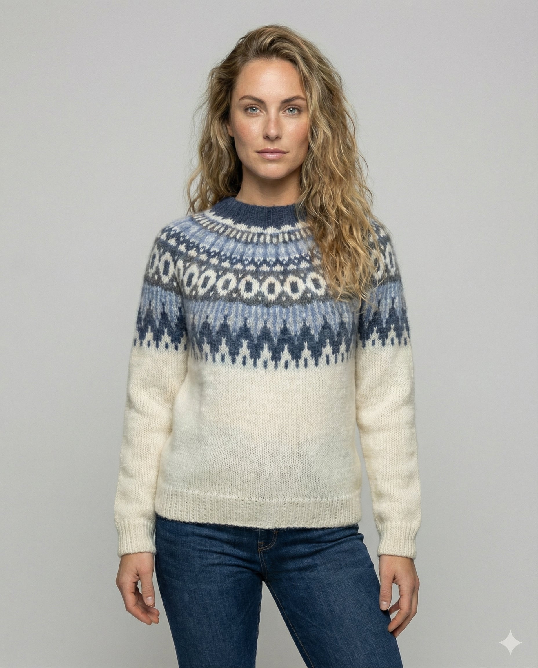Damen Strickpullover Nordisch Merino - Norvielle